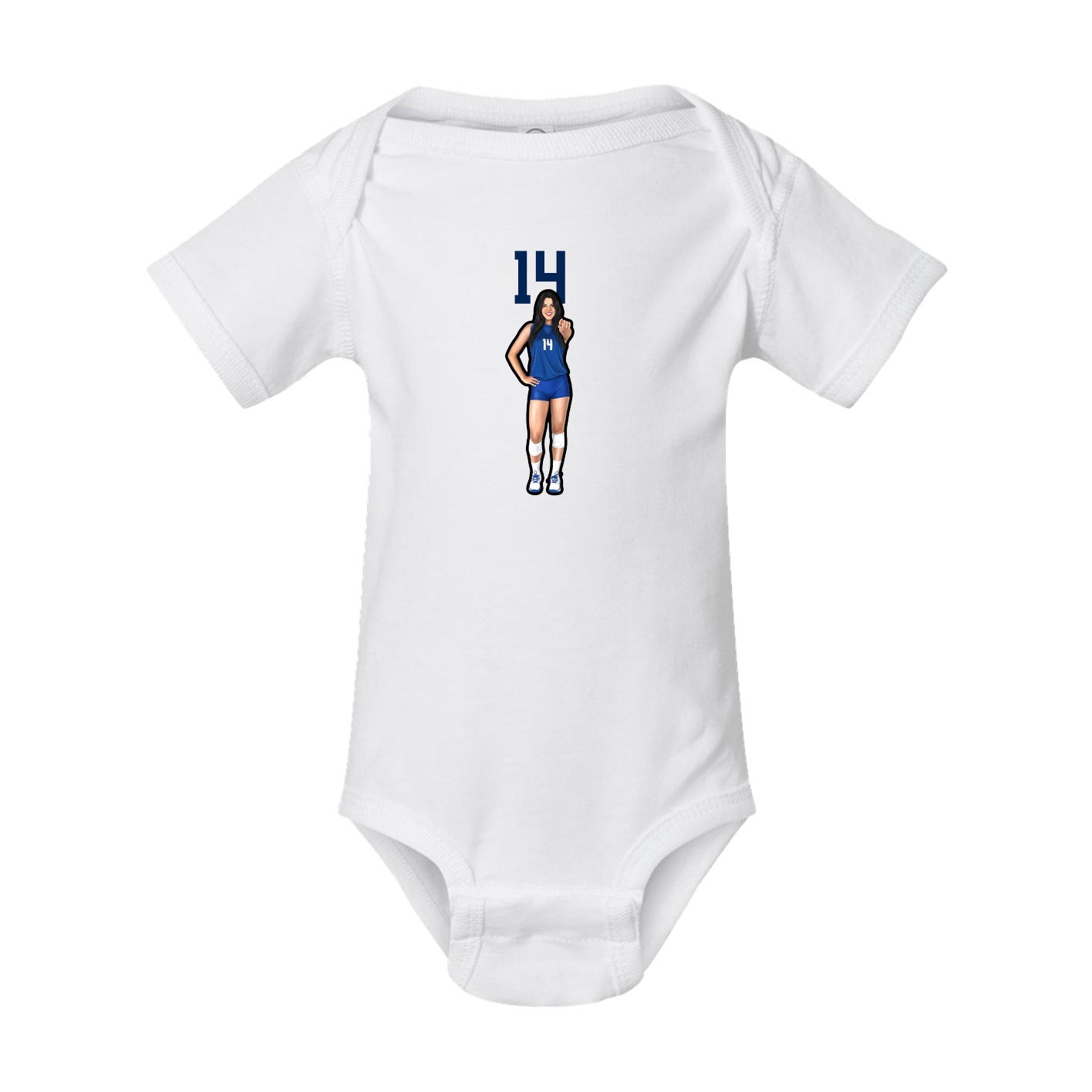 Baby Onesie — Number Top in White