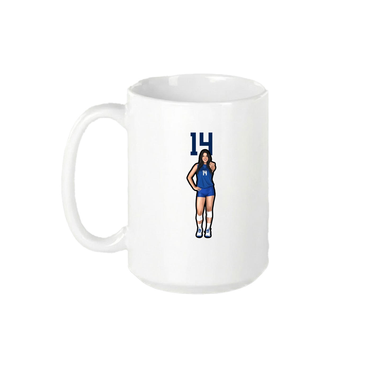 15oz Coffee Mug — Number Top in White