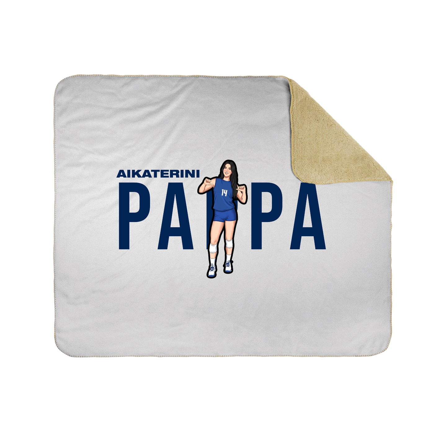 Throw Blanket — Player Name in White