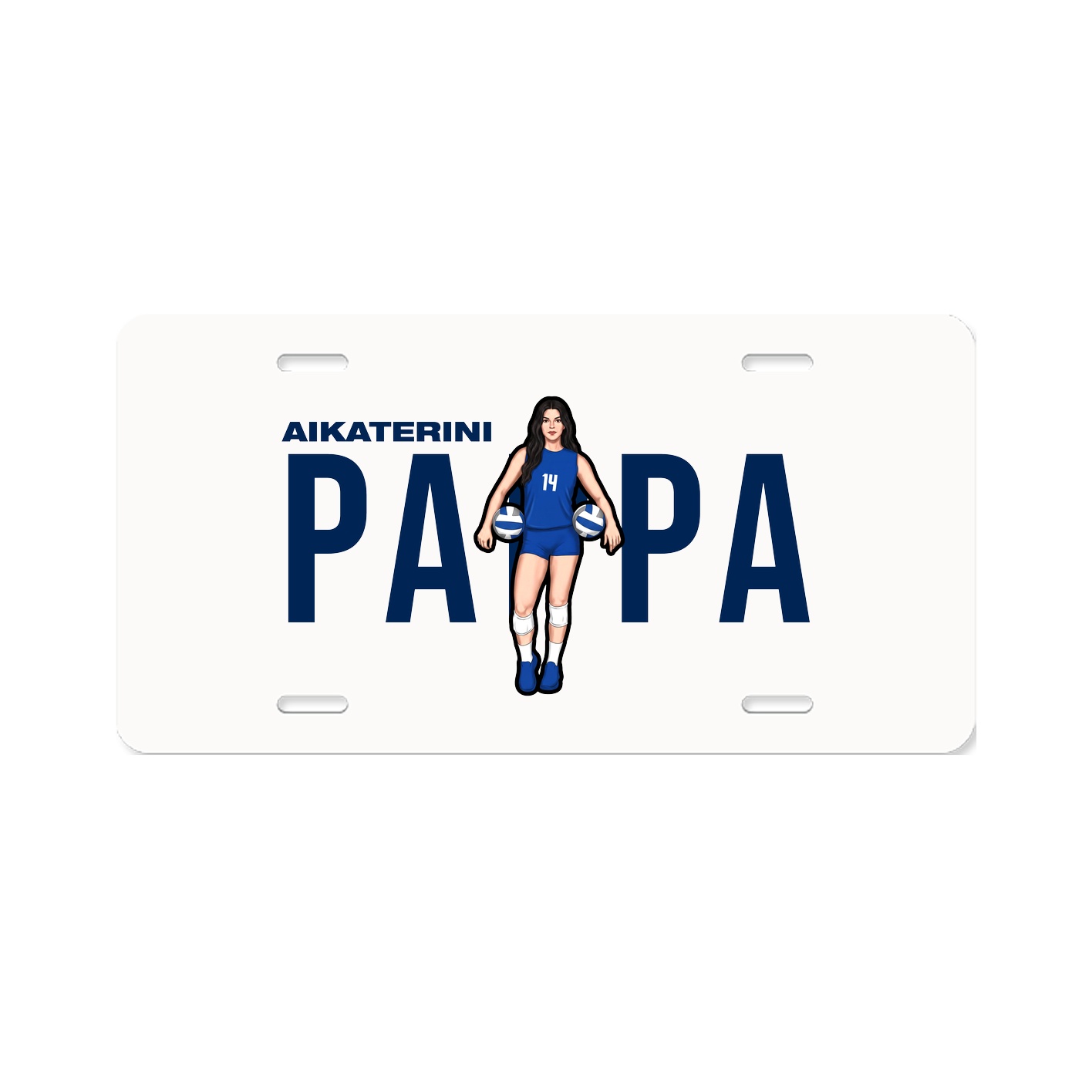 License Plate — Player Name in Classic