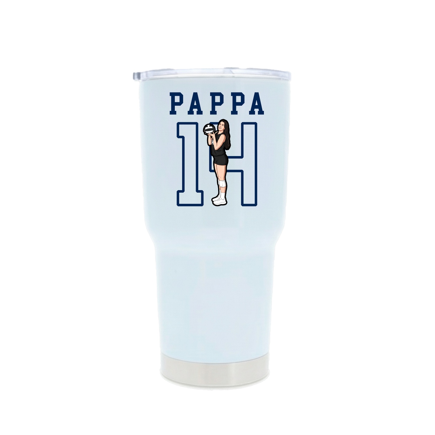 30oz Stainless Steel Tumbler — Shirsey in White