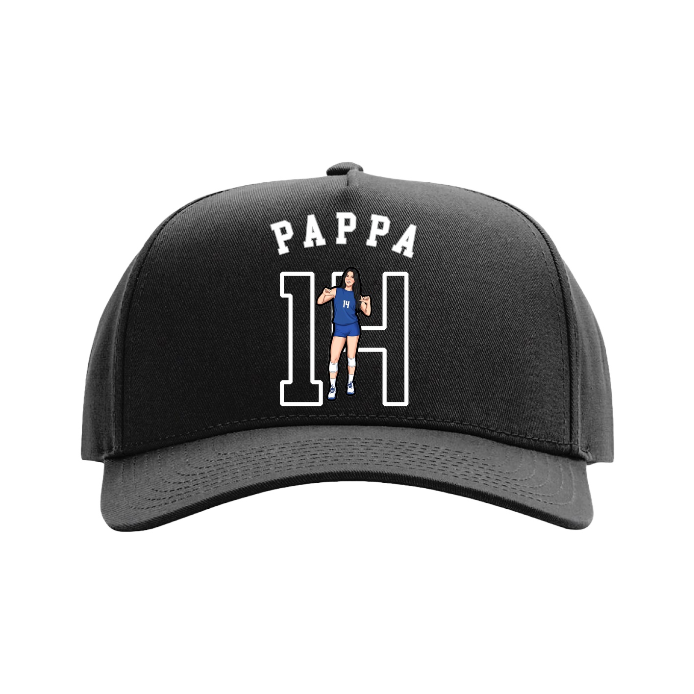 Full Fabric Five-Panel Champ Cap — Shirsey Arch in Black