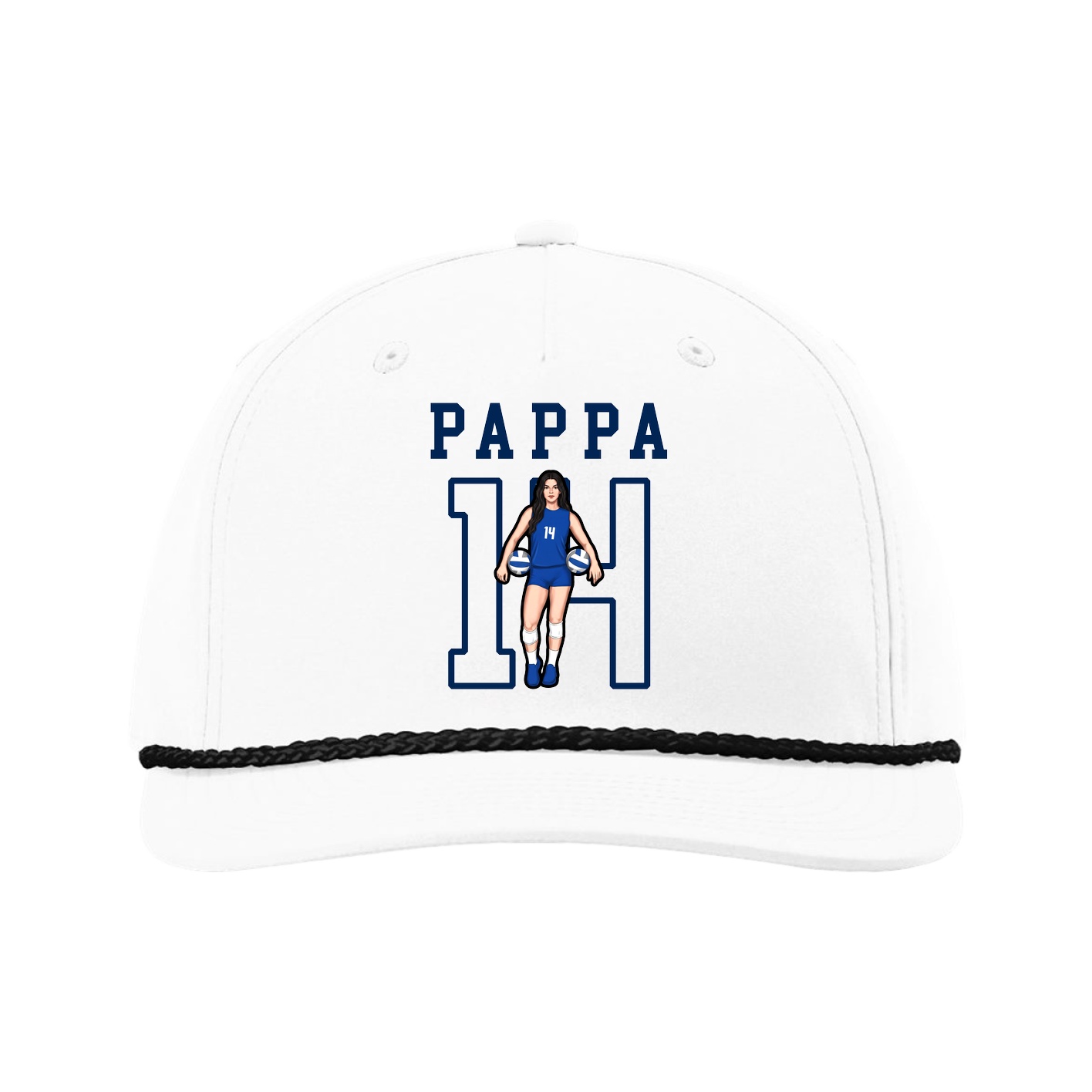 Five-Panel Classic Rope Cap — Shirsey in White