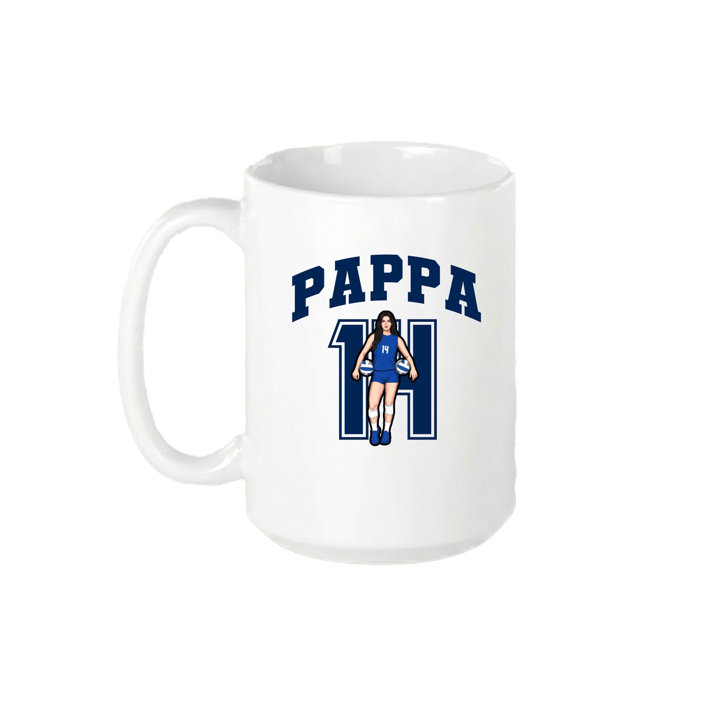 15oz Coffee Mug — Number in White