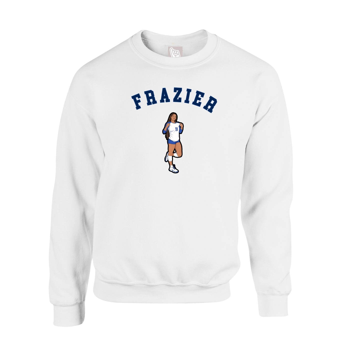 Fleece Crew — Shirsey Arch in White