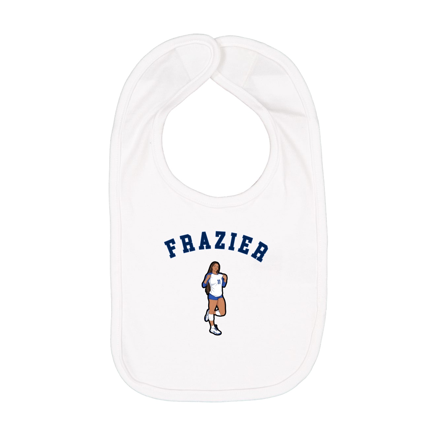 Infant Bib — Shirsey Arch in White
