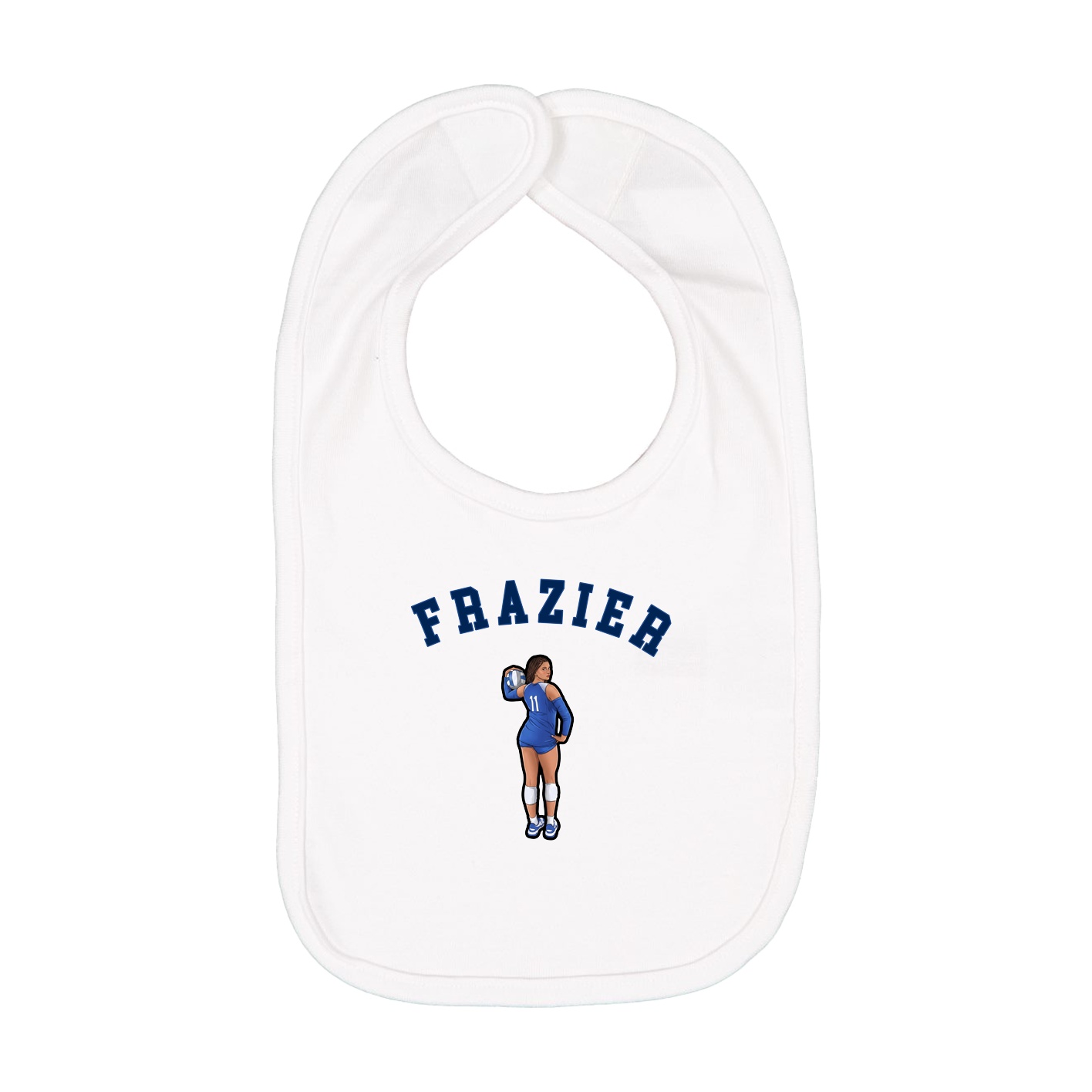 Infant Bib — Shirsey Arch in White