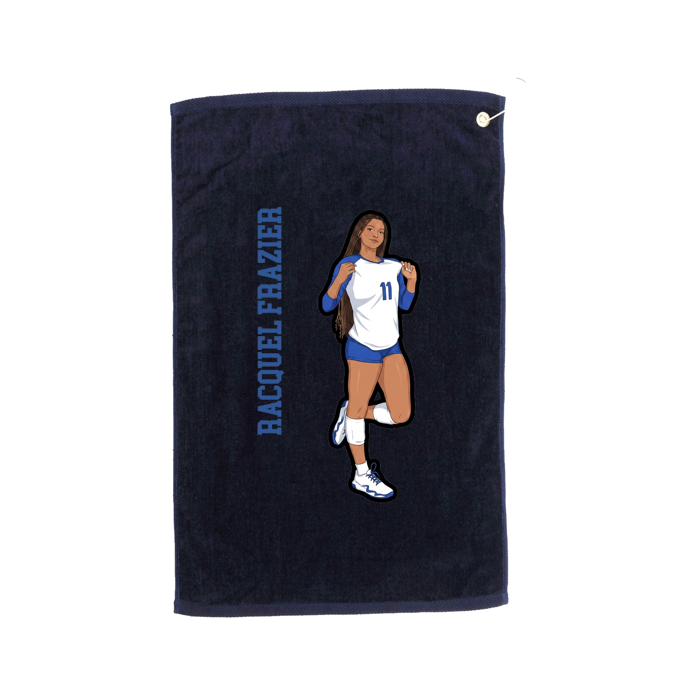 Golf Towel — Name Vertical in Navy