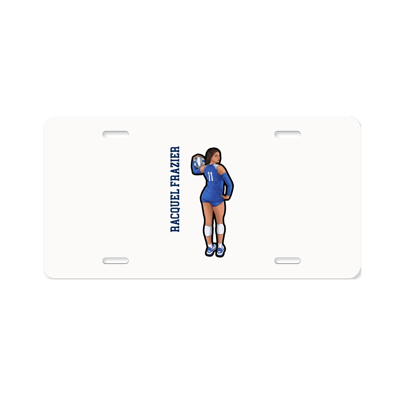 License Plate — Name Vertical in Classic