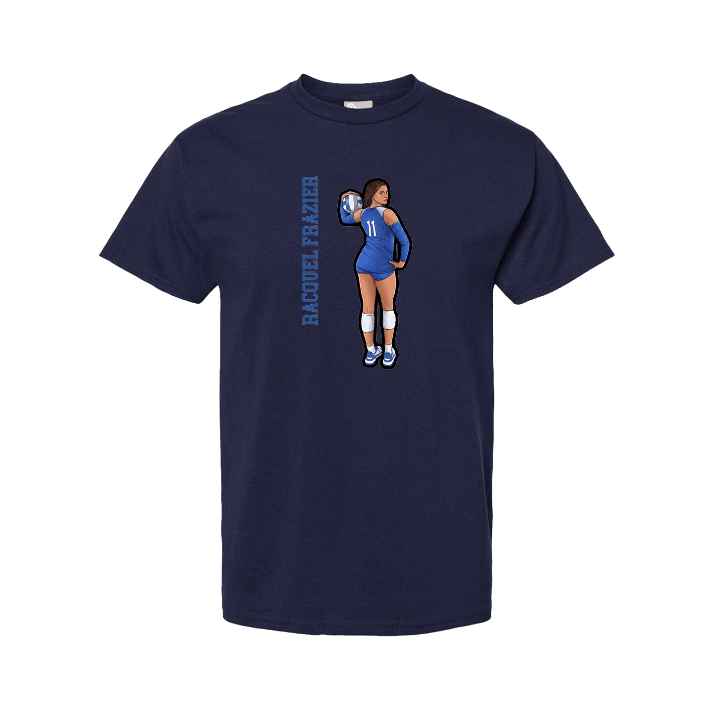 Tee — Name Vertical in Navy