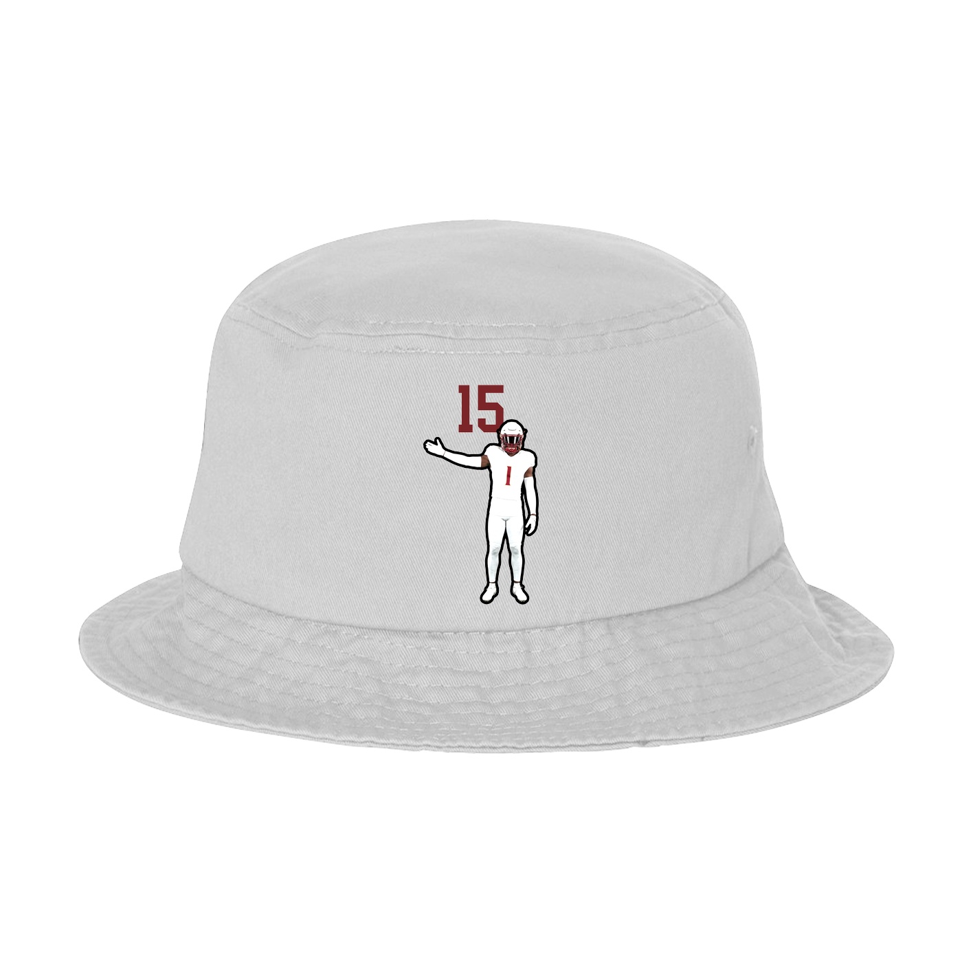 Bucket Cap — Number Top in White