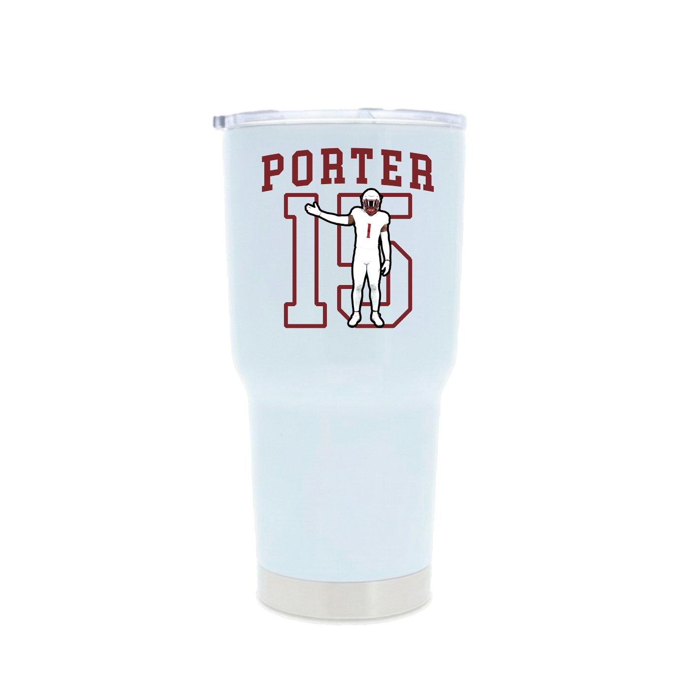 30oz Stainless Steel Tumbler — Shirsey in White