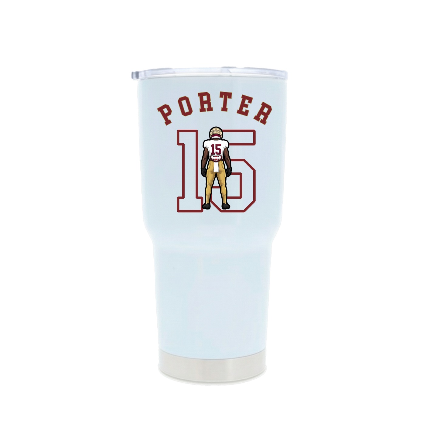 30oz Stainless Steel Tumbler — Shirsey Arch in White