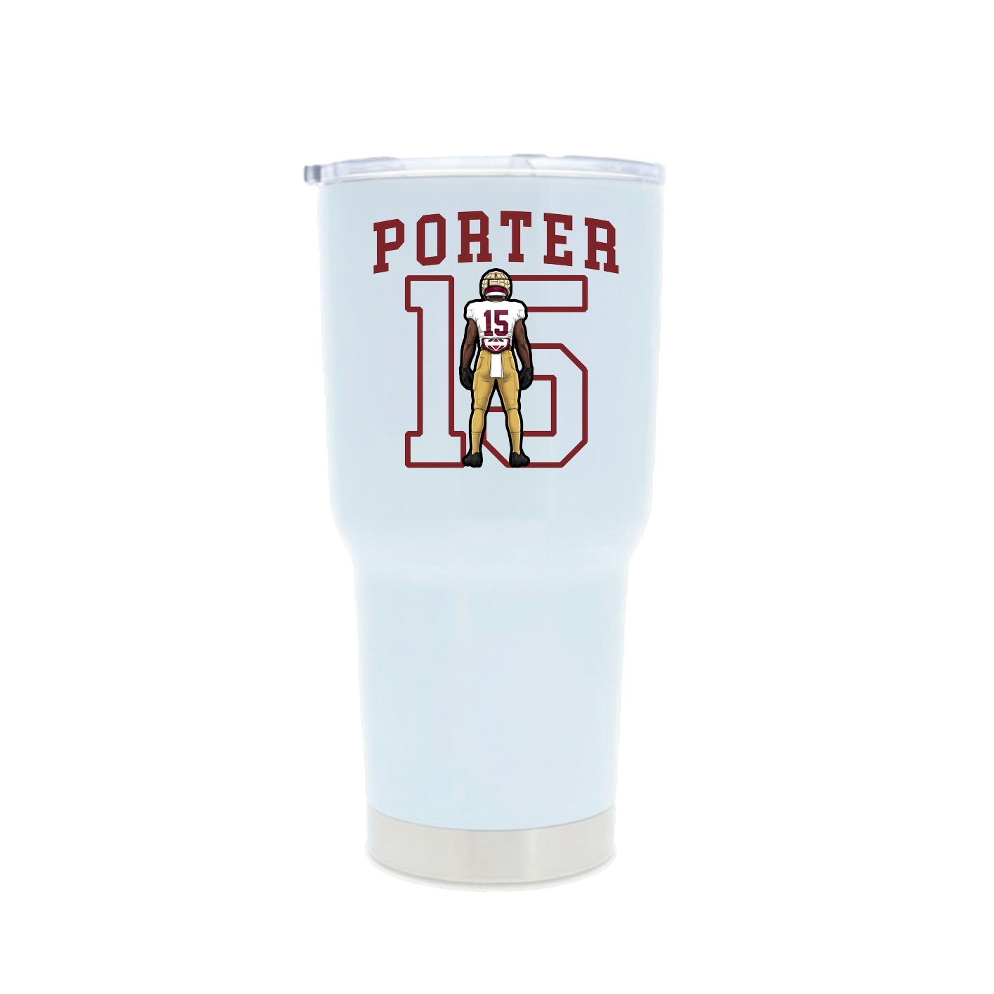 30oz Stainless Steel Tumbler — Shirsey in White