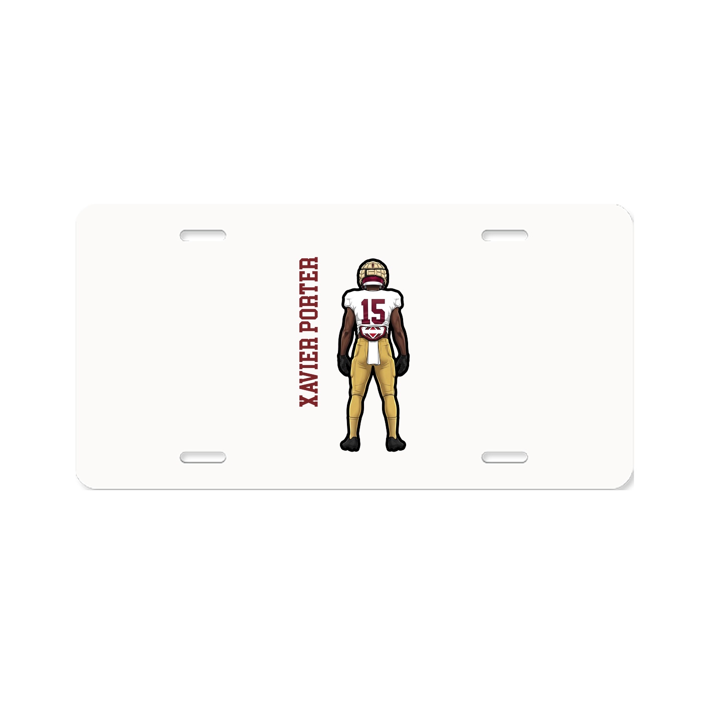 License Plate — Name Vertical in Classic