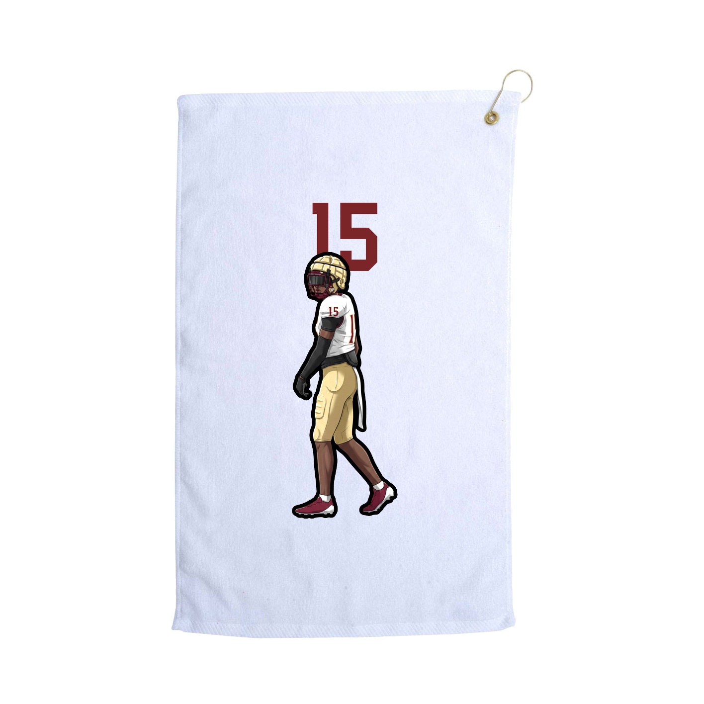 Golf Towel — Number Top in White