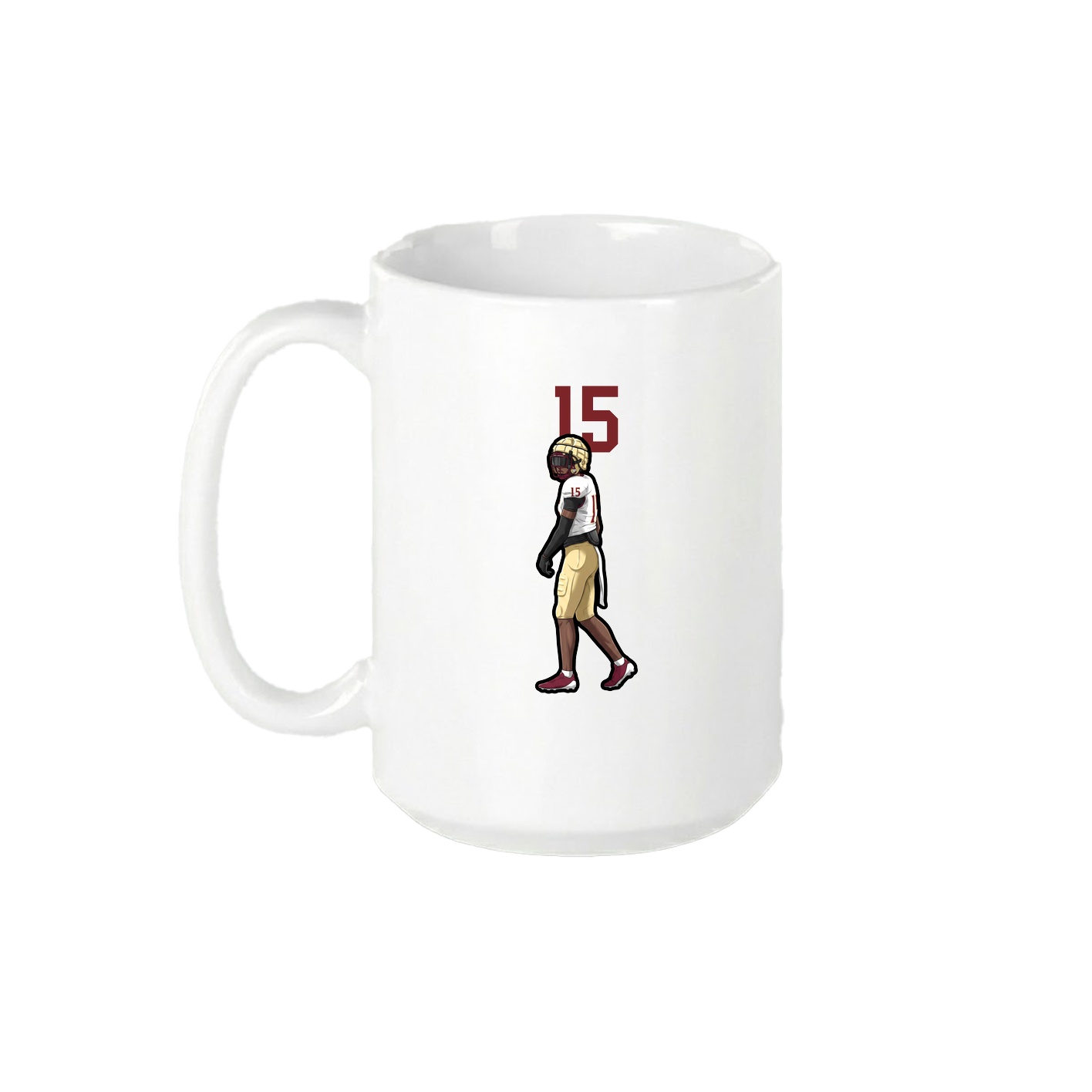 15oz Coffee Mug — Number Top in White