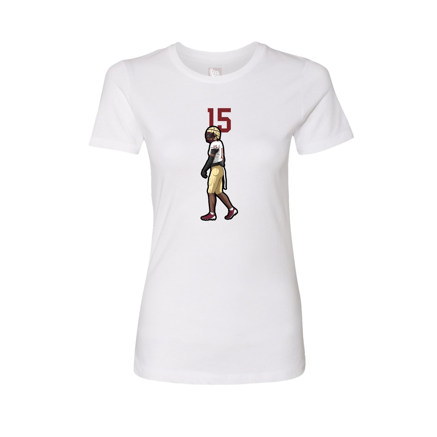Womens Tee — Number Top in White