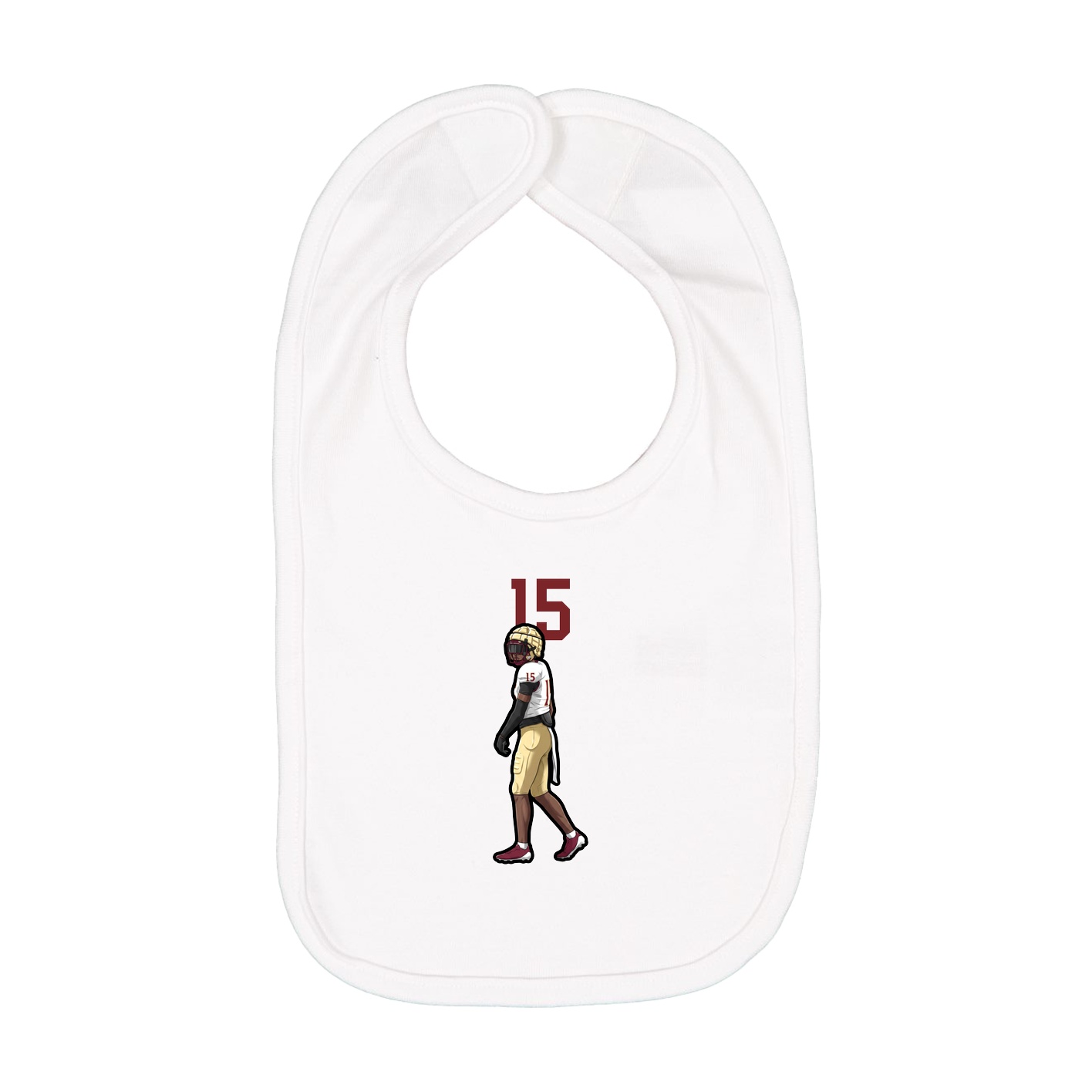 Infant Bib — Number Top in White