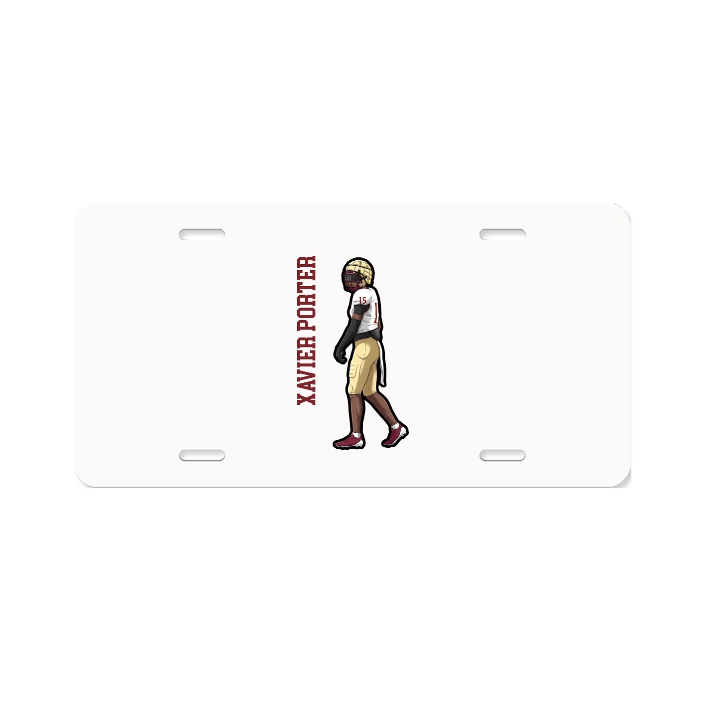 License Plate — Name Vertical in Classic