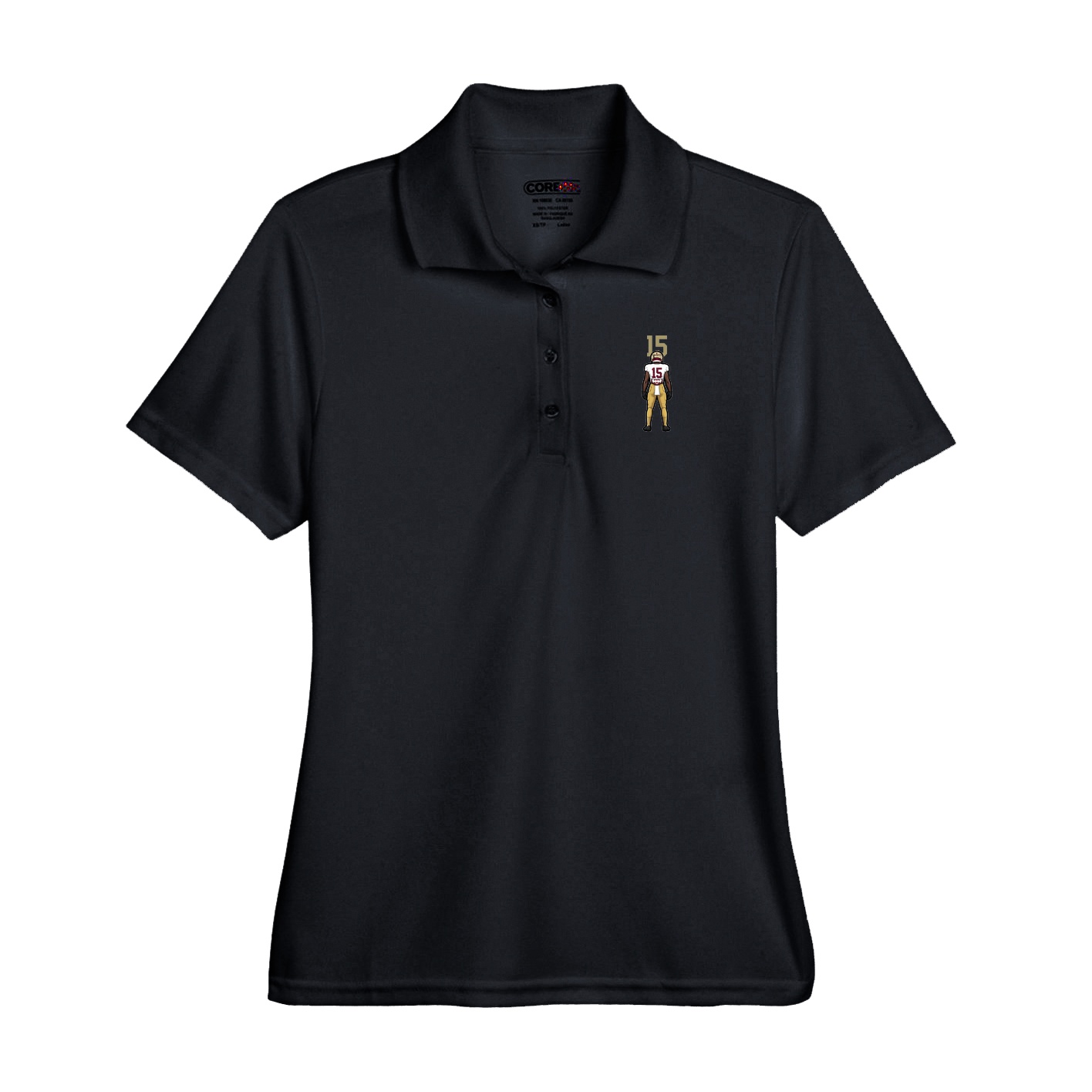 Performance Polo — Number Top in Black