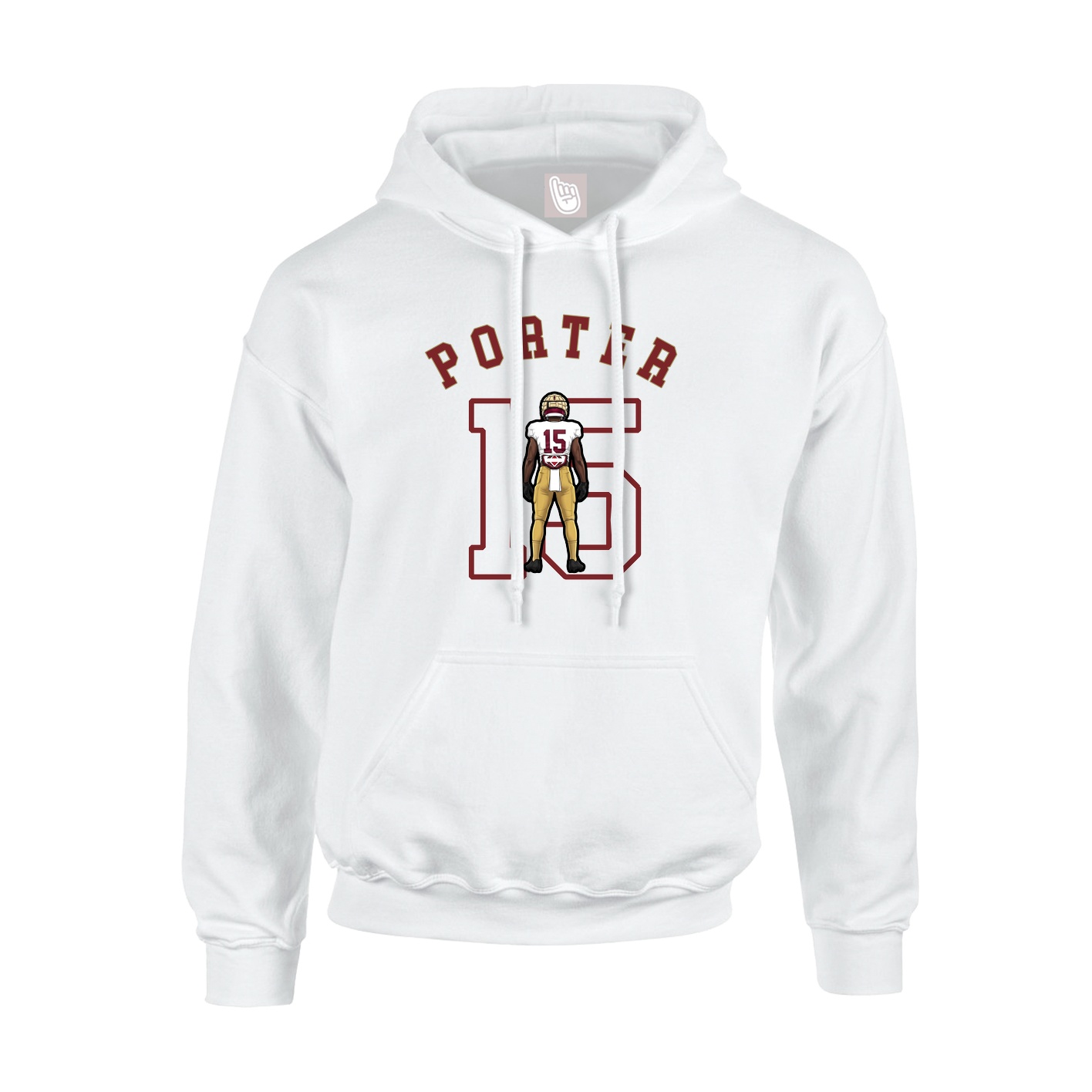 Youth Hoodie — Shirsey Arch in White