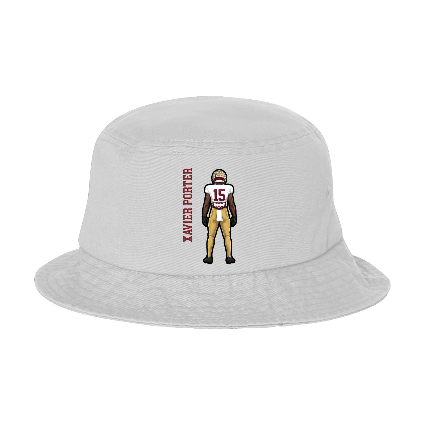 Bucket Cap — Name Vertical in White