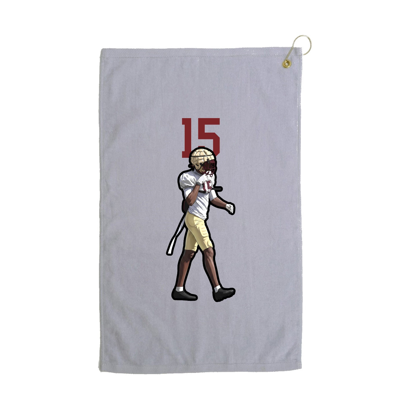 Golf Towel — Number Top in Grey