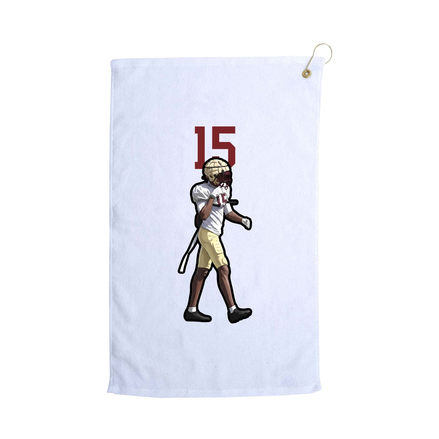 Golf Towel — Number Top in White