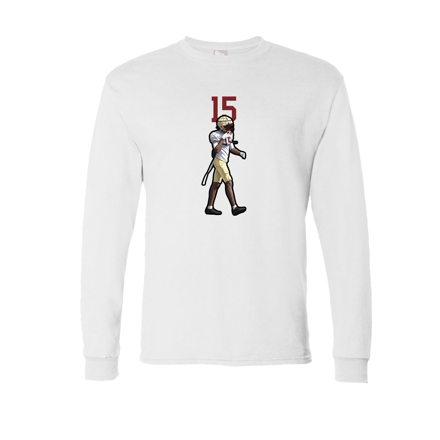Long Sleeve Tee — Number Top in White