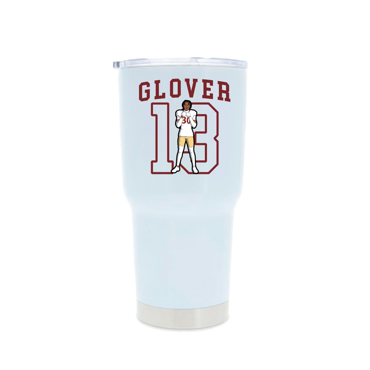 30oz Stainless Steel Tumbler — Shirsey in White