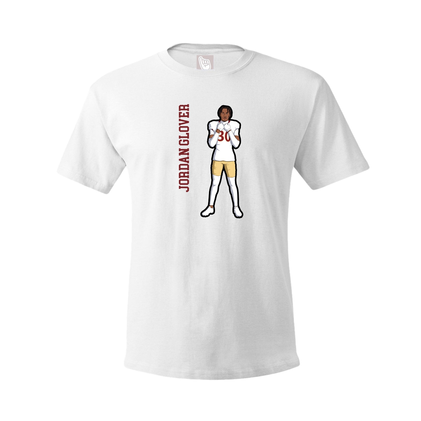 Tee — Name Vertical in White
