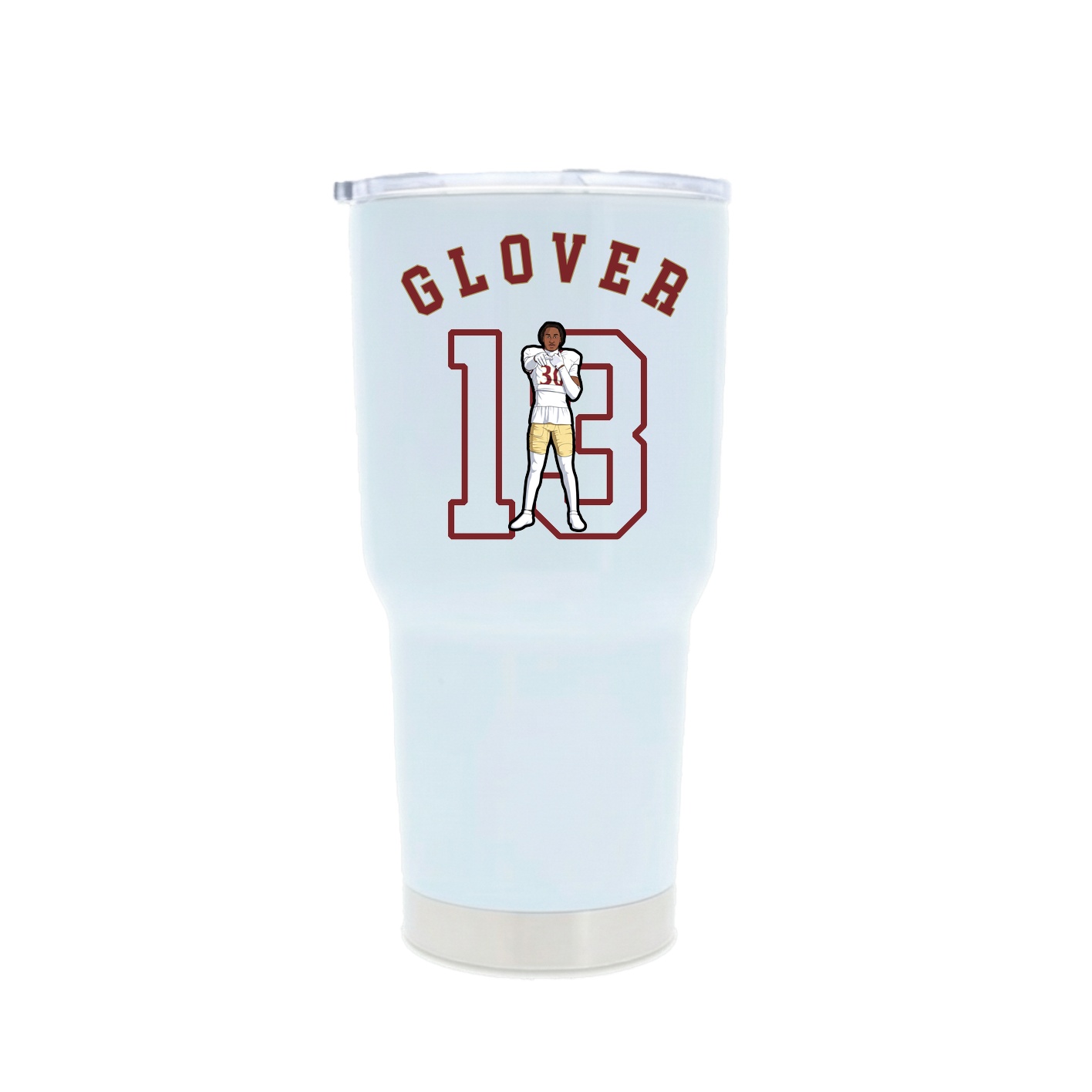 30oz Stainless Steel Tumbler — Shirsey Arch in White
