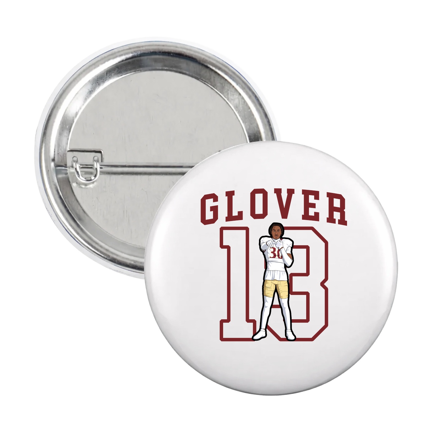 Game Day Button — Shirsey in White