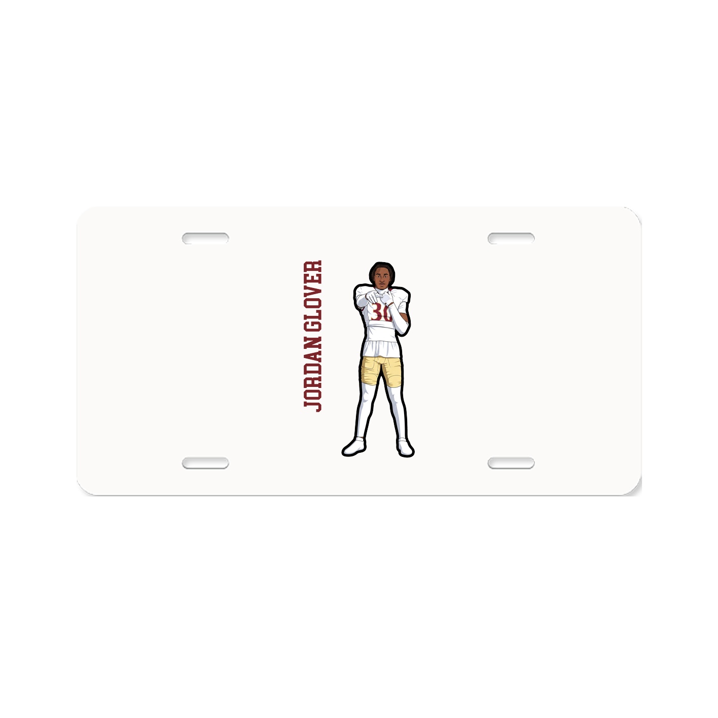 License Plate — Name Vertical in Classic