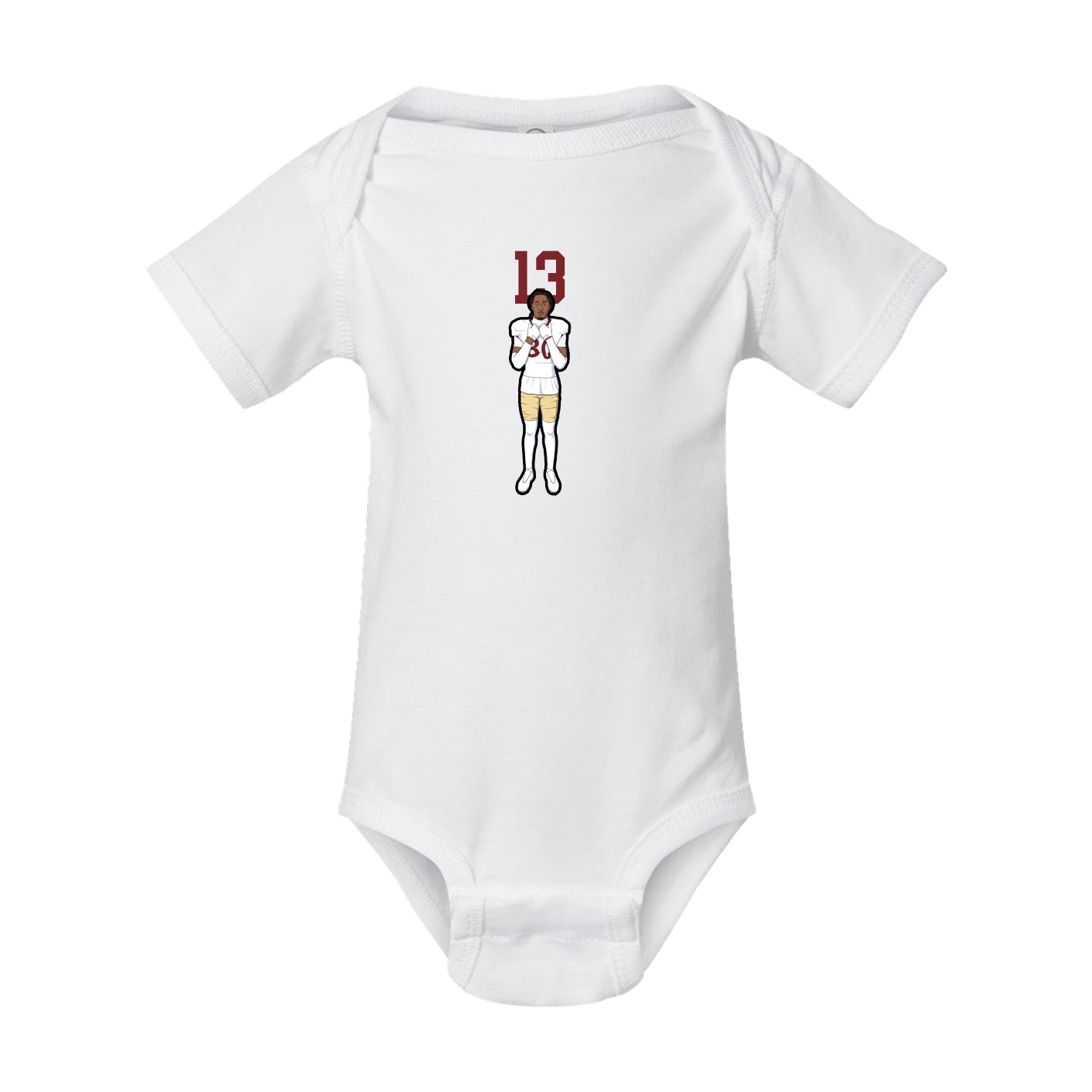 Baby Onesie — Number Top in White