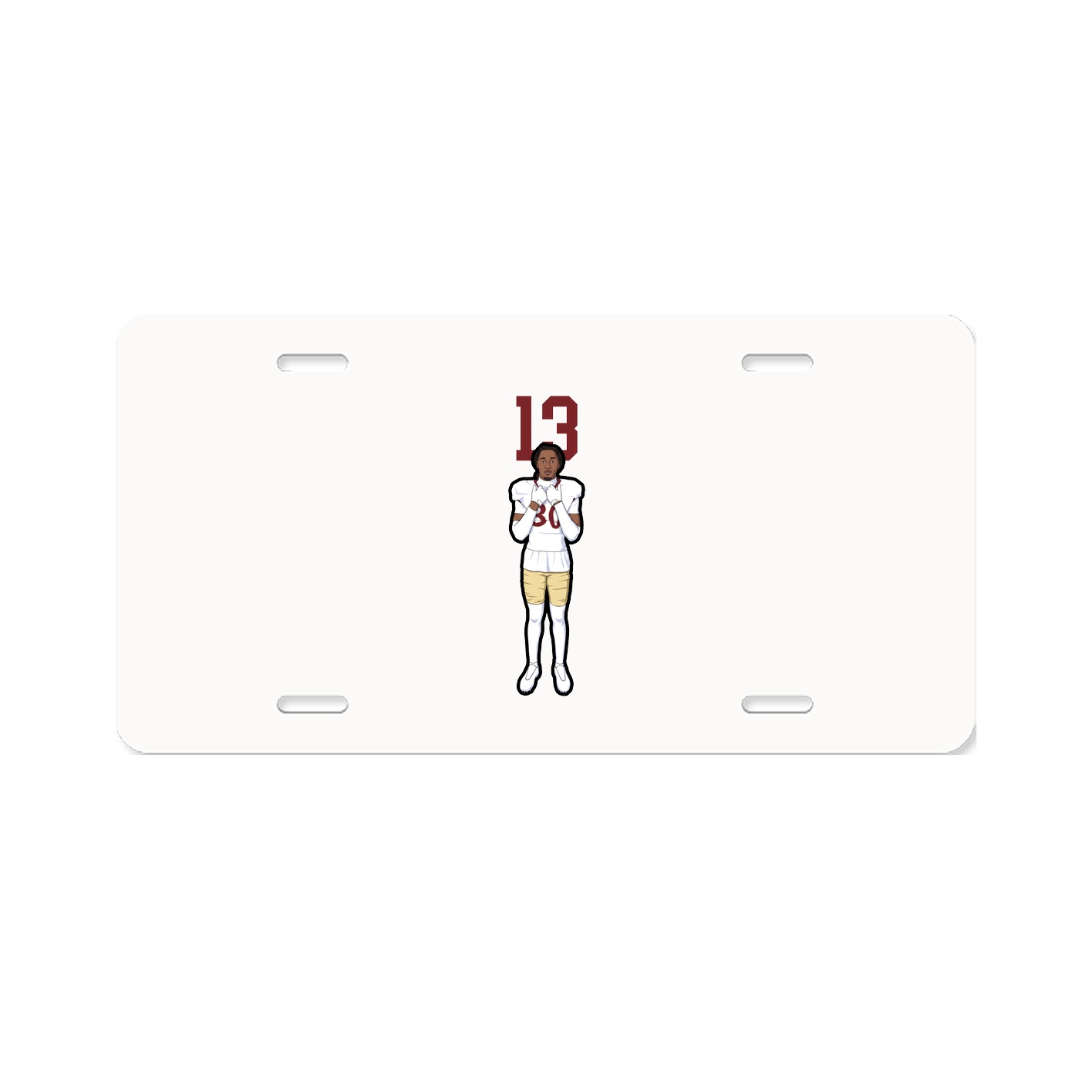 License Plate — Number Top in Classic