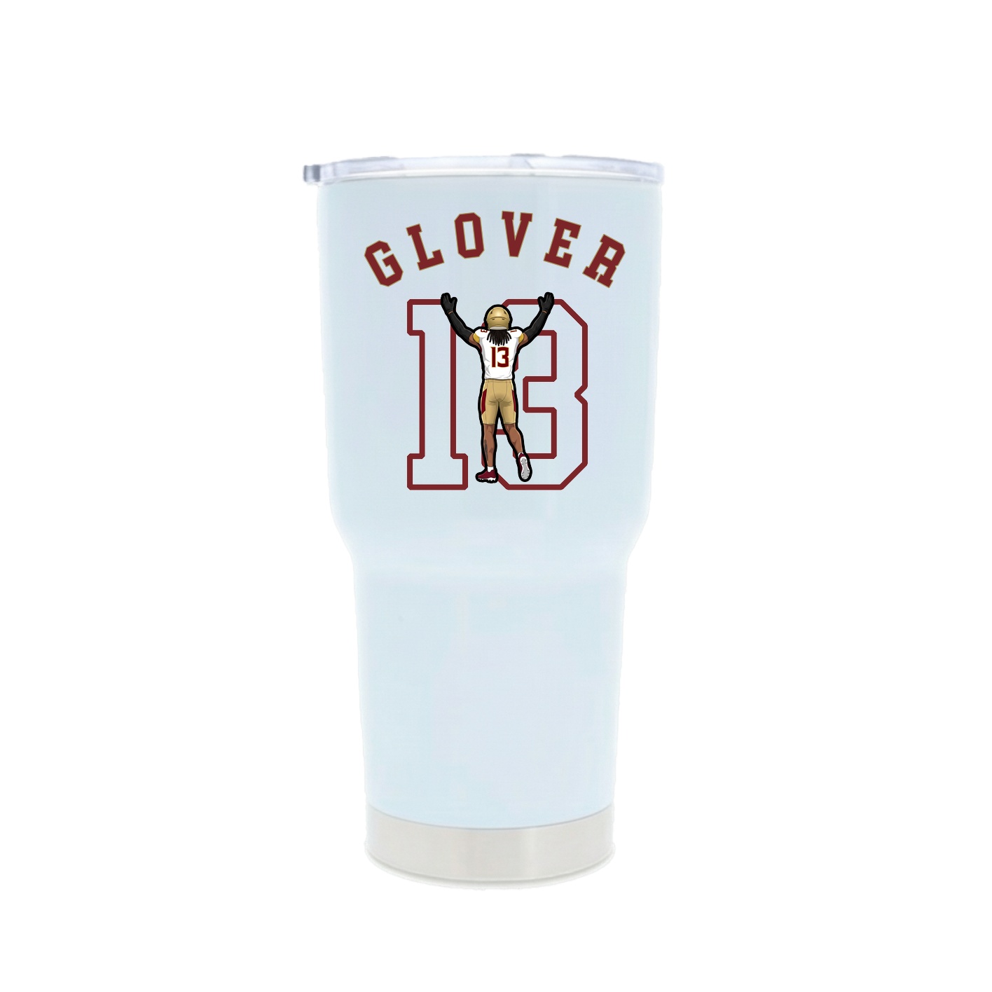 30oz Stainless Steel Tumbler — Shirsey Arch in White