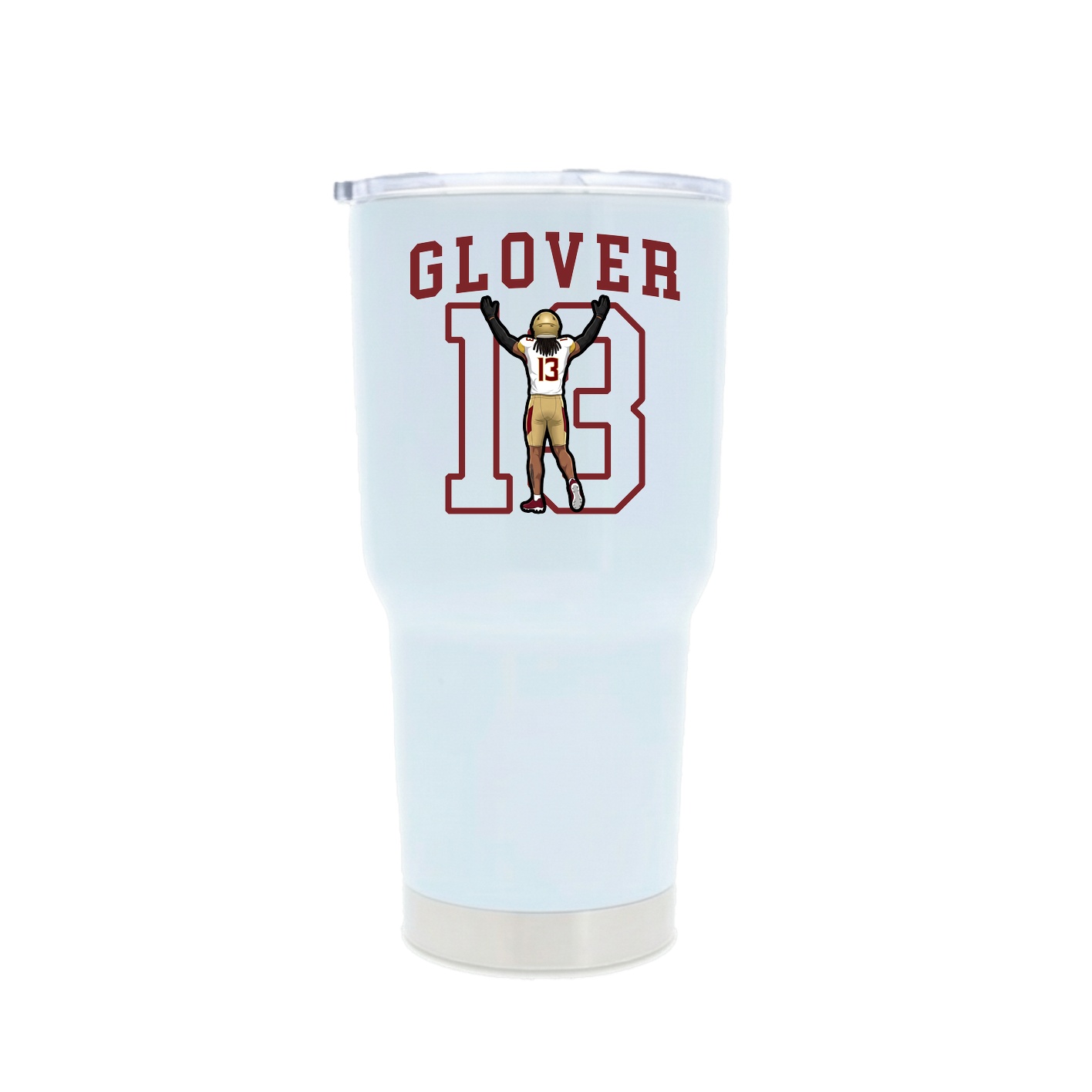 30oz Stainless Steel Tumbler — Shirsey in White