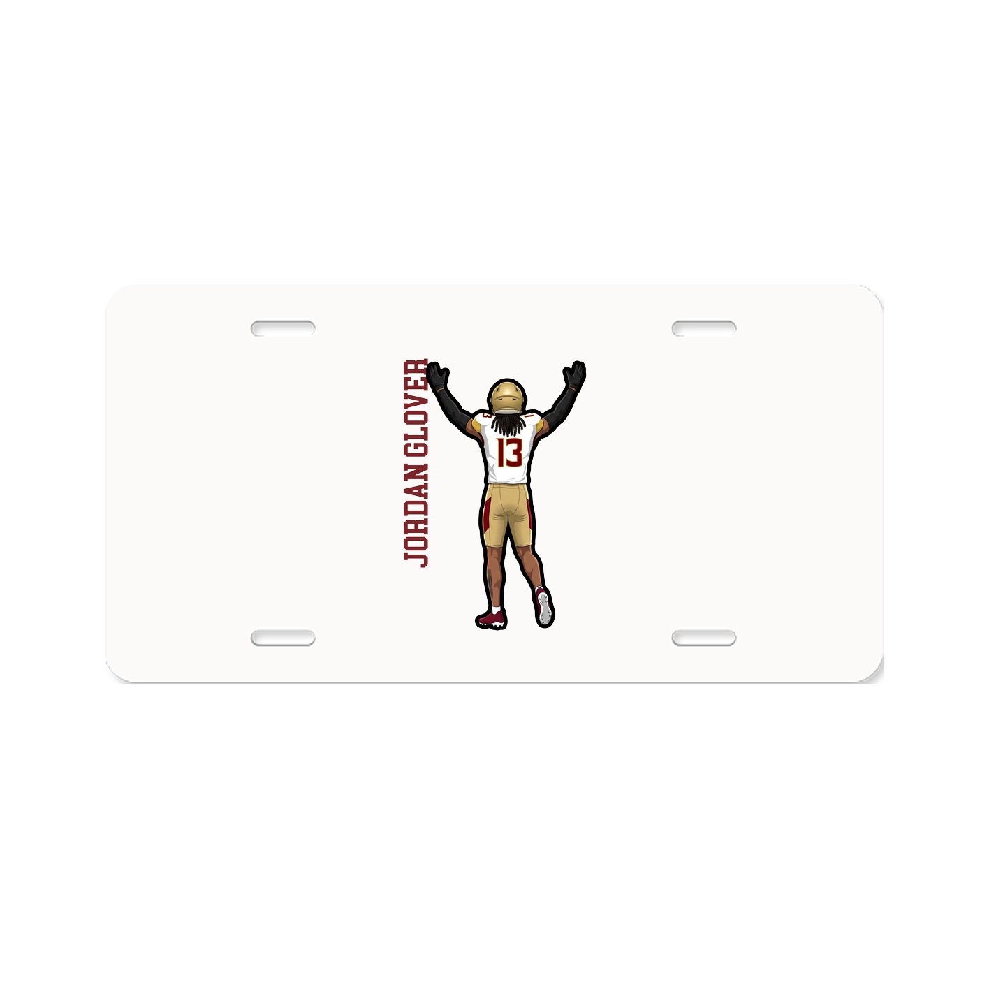 License Plate — Name Vertical in Classic