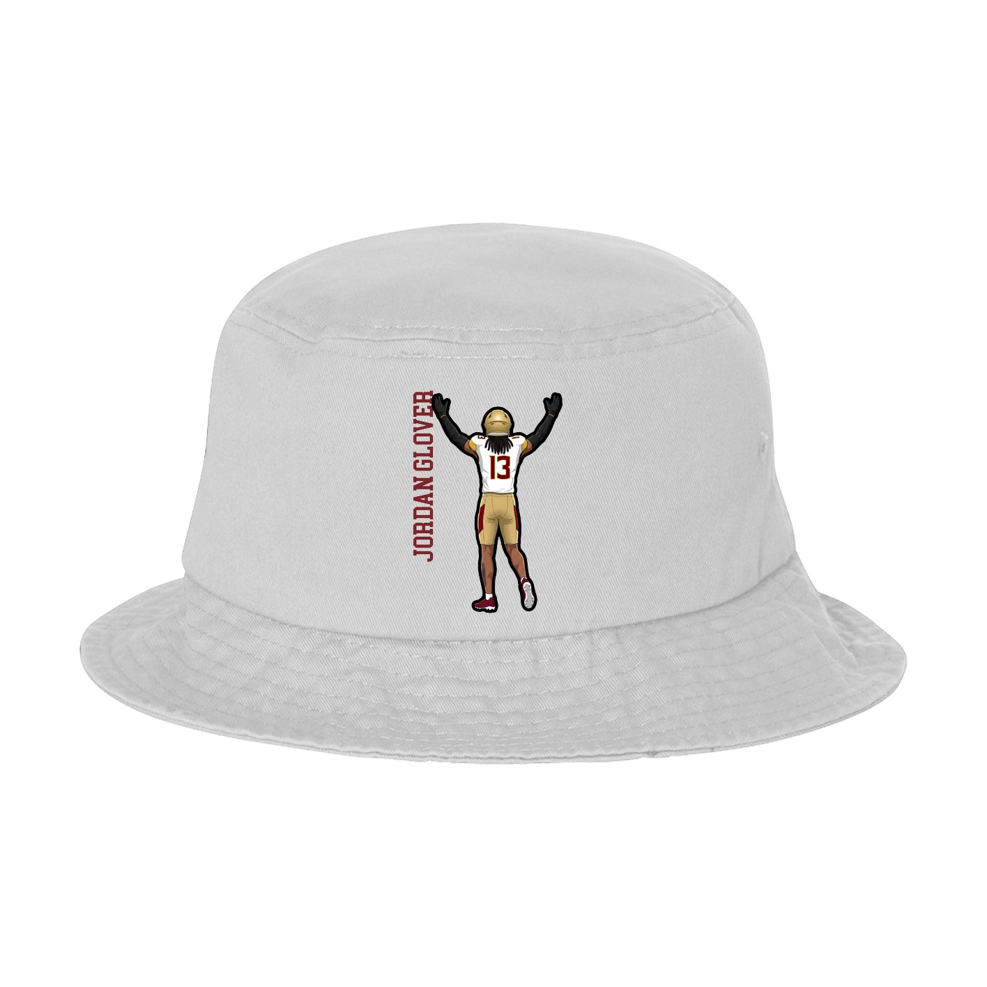 Bucket Cap — Name Vertical in White