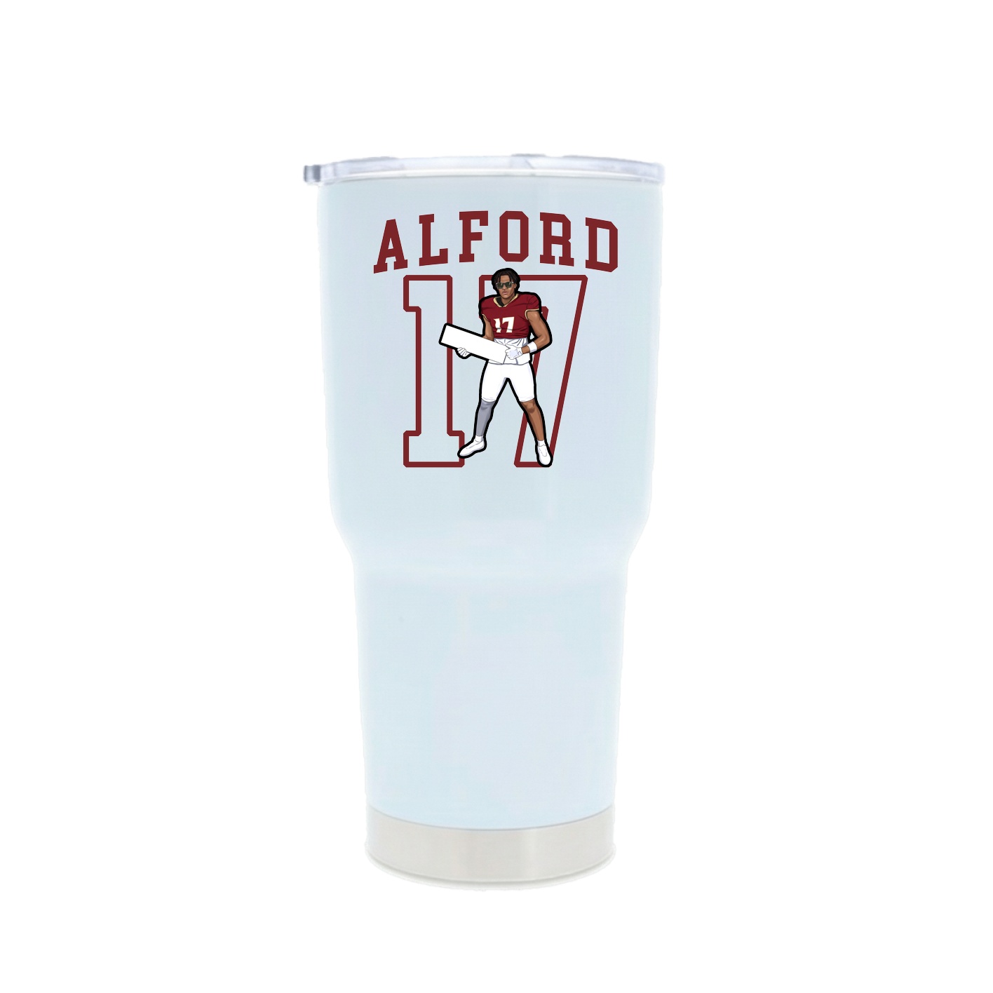 30oz Stainless Steel Tumbler — Shirsey in White