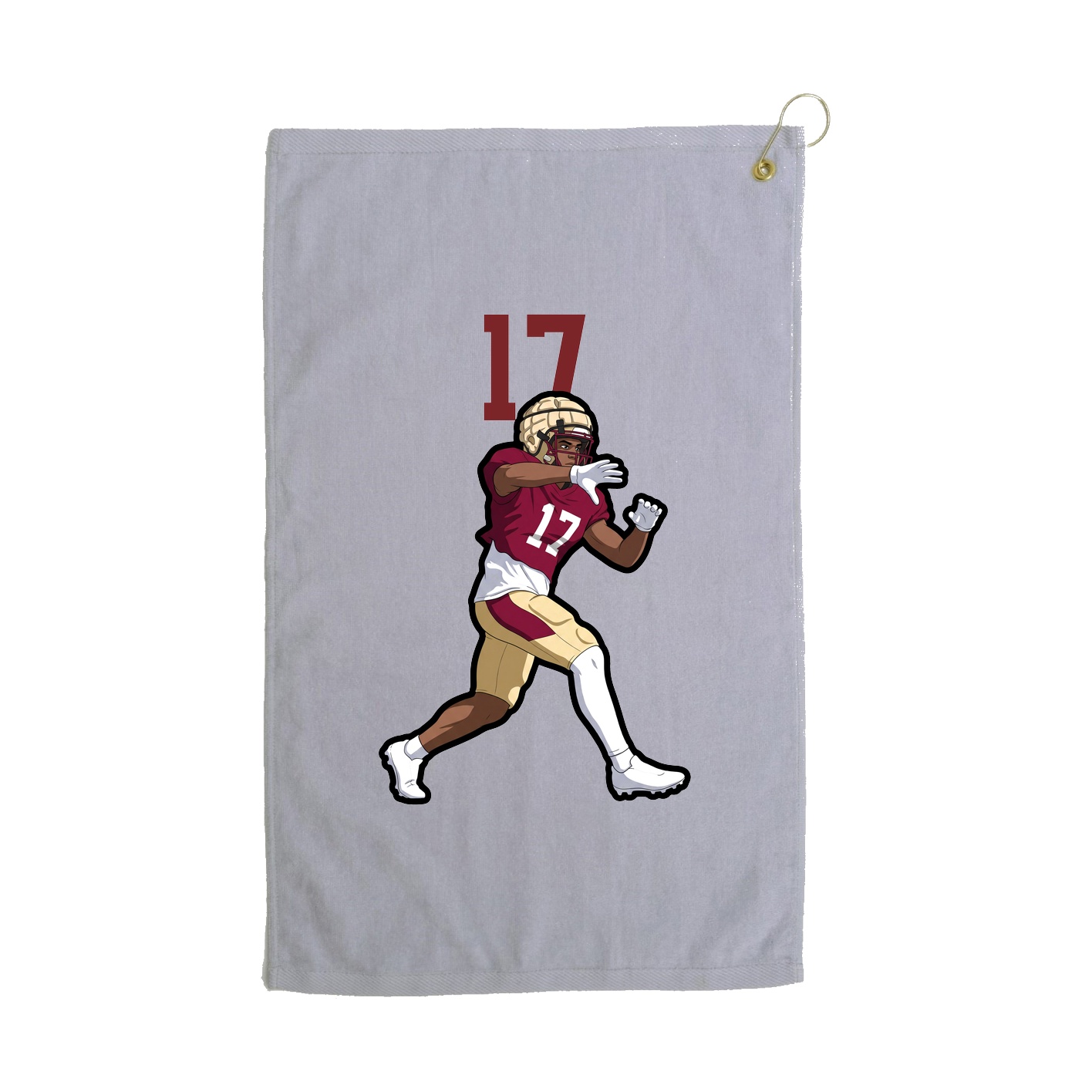 Golf Towel — Number Top in Grey