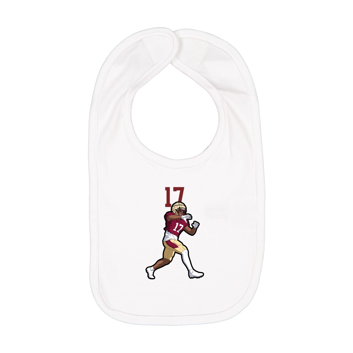 Infant Bib — Number Top in White