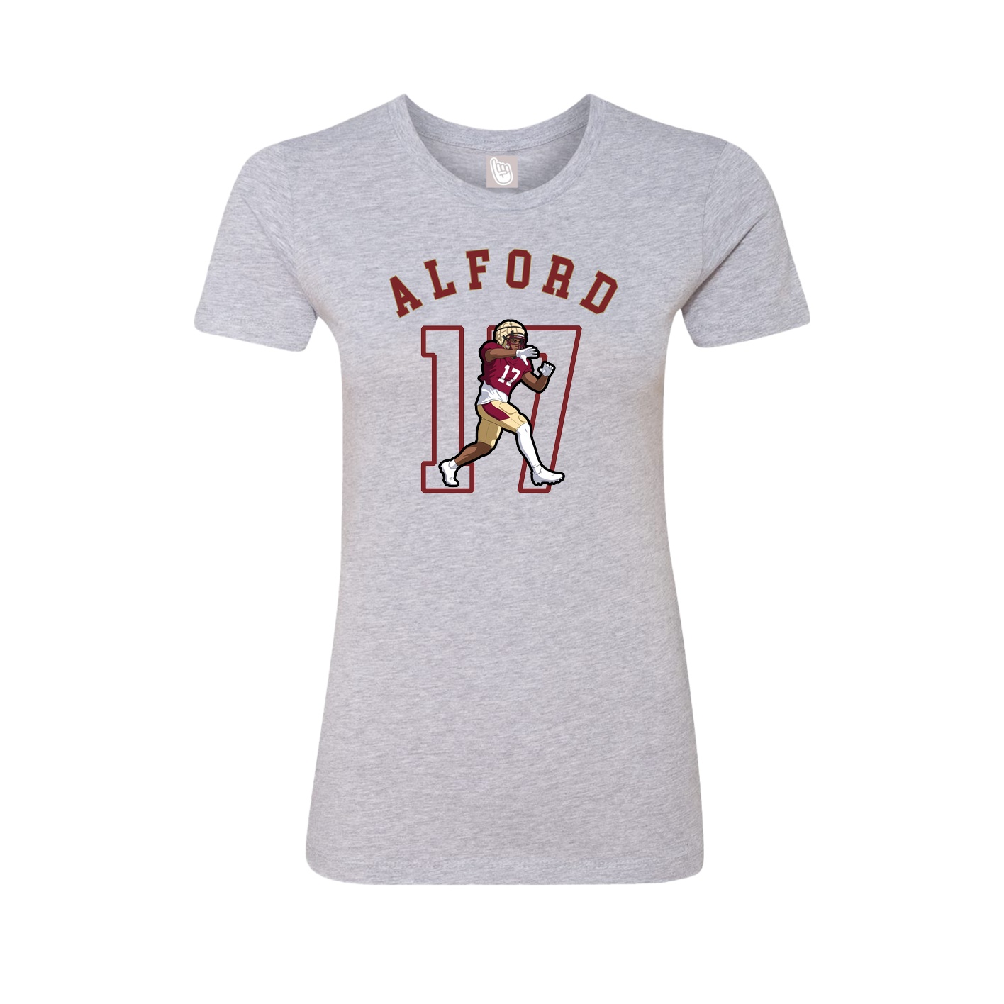 Fitted Women's Tee — Shirsey Arch in Grey