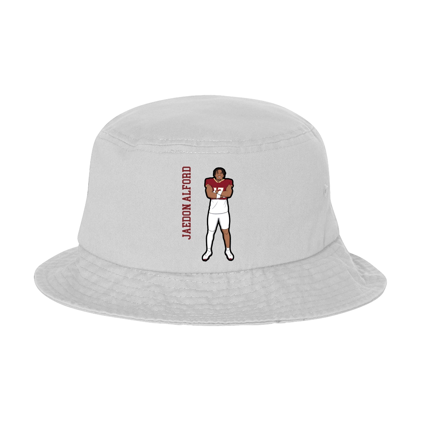Bucket Cap — Name Vertical in White