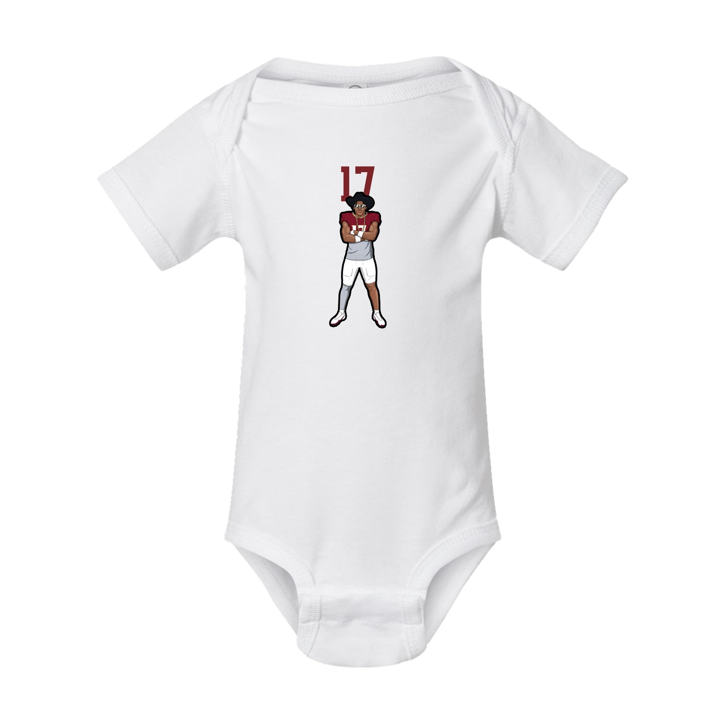 Baby Onesie — Number Top in White