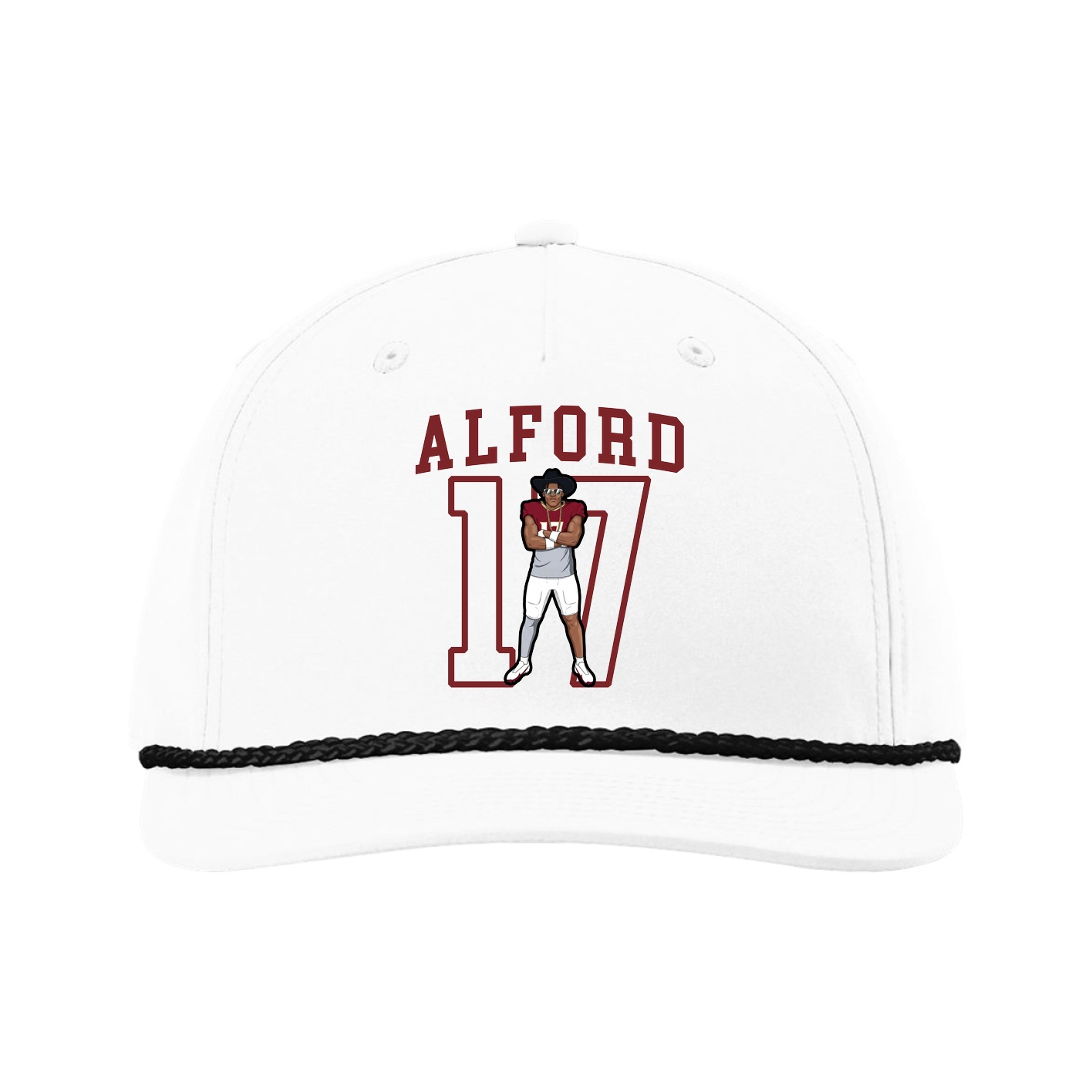 Five-Panel Classic Rope Cap — Shirsey in White