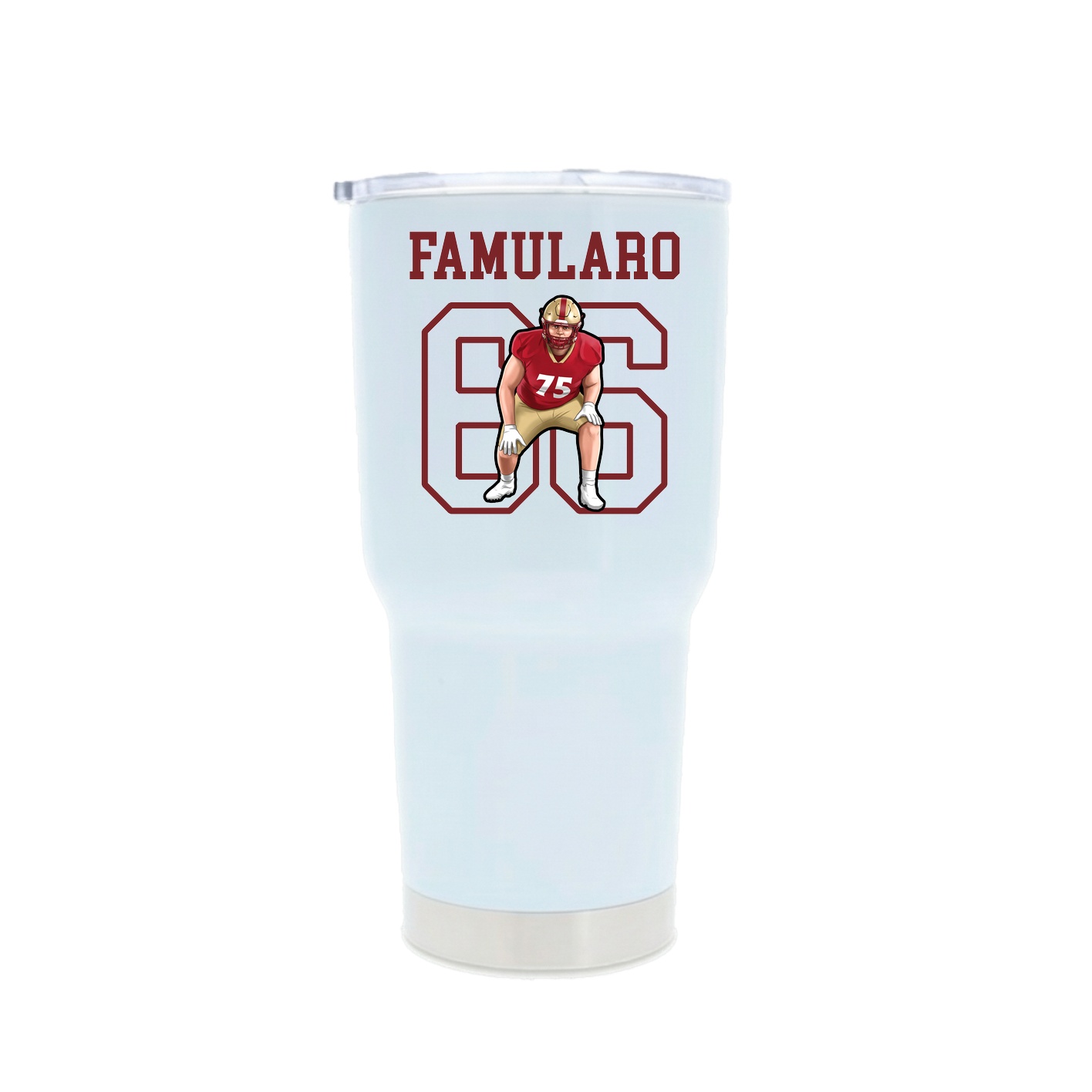 30oz Stainless Steel Tumbler — Shirsey in White