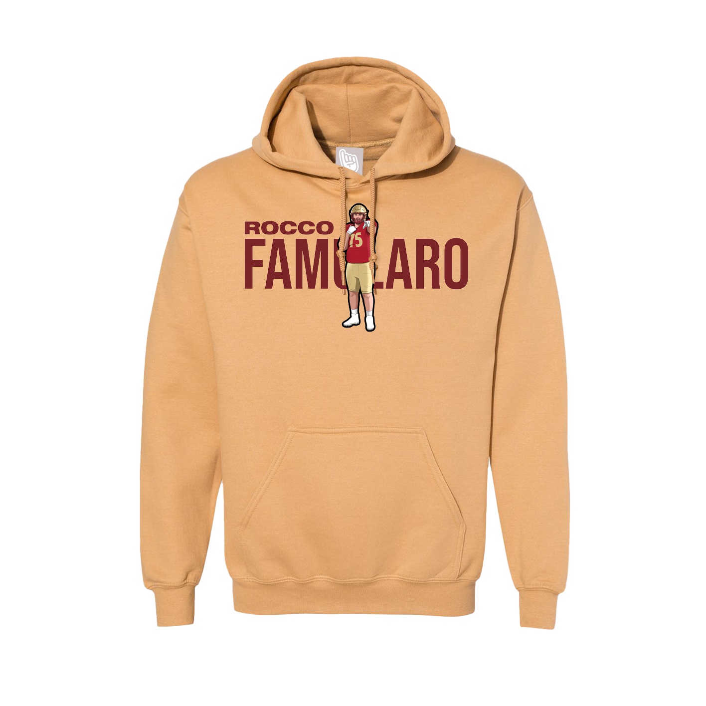 Hoodie — Player Name in Vegas Gold